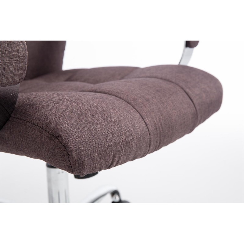 Silla de oficina Mikos en tela marrón