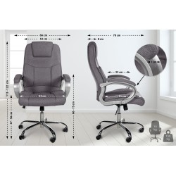 Silla de oficina BIG Apollo en tela gris