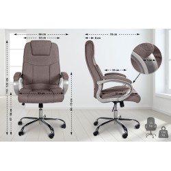 Sillón de oficina BIG Apoll de tela color topo