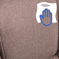 Silla de oficina BIG Xanthos en tela marrón