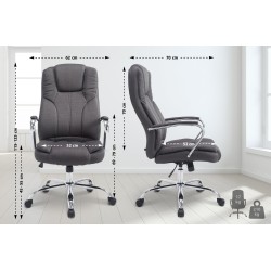 Silla de oficina BIG Xanthos en tela gris oscuro