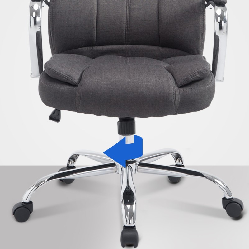 Silla de oficina BIG Xanthos en tela gris oscuro