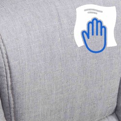 Sillón de oficina BIG Xanthos de tela gris