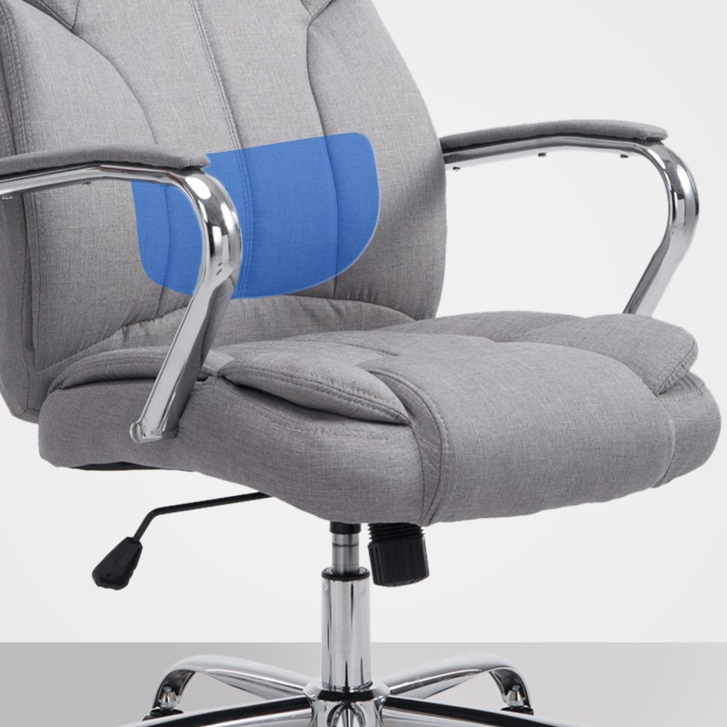 Sillón de oficina BIG Xanthos de tela gris