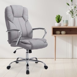 Sillón de oficina BIG Xanthos de tela gris