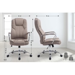 Silla de oficina BIG Xanthos en tela color topo