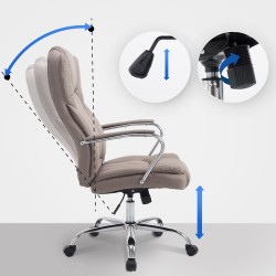 Silla de oficina BIG Xanthos en tela color topo