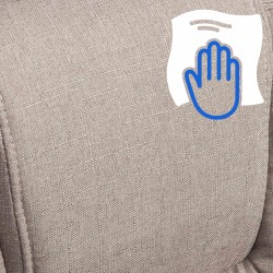 Silla de oficina BIG Xanthos en tela color topo