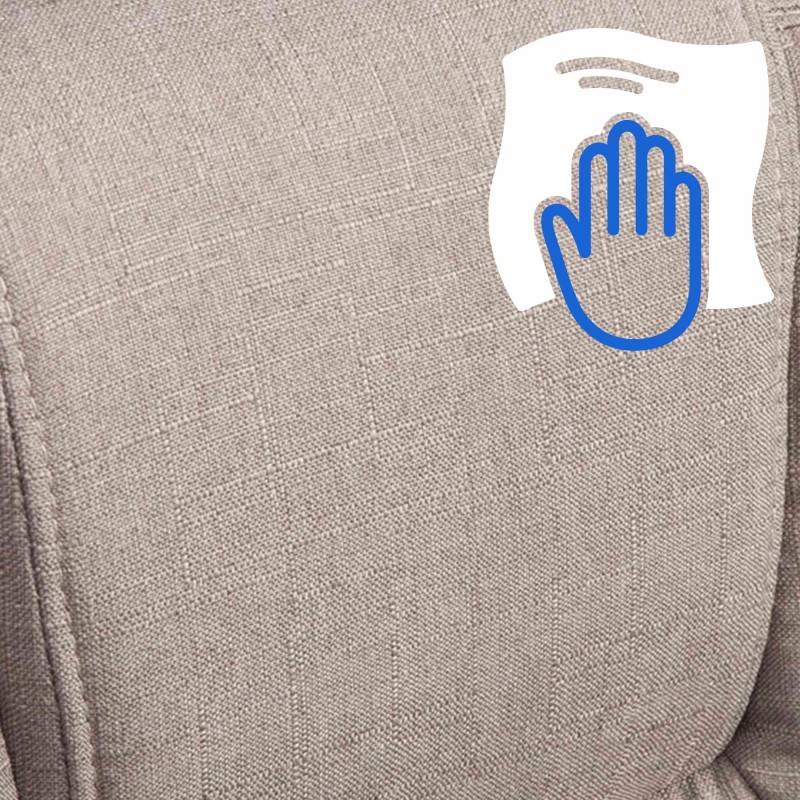 Silla de oficina BIG Xanthos en tela color topo