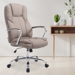 Silla de oficina BIG Xanthos en tela color topo