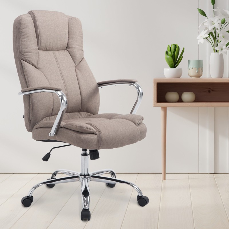 Silla de oficina BIG Xanthos en tela color topo