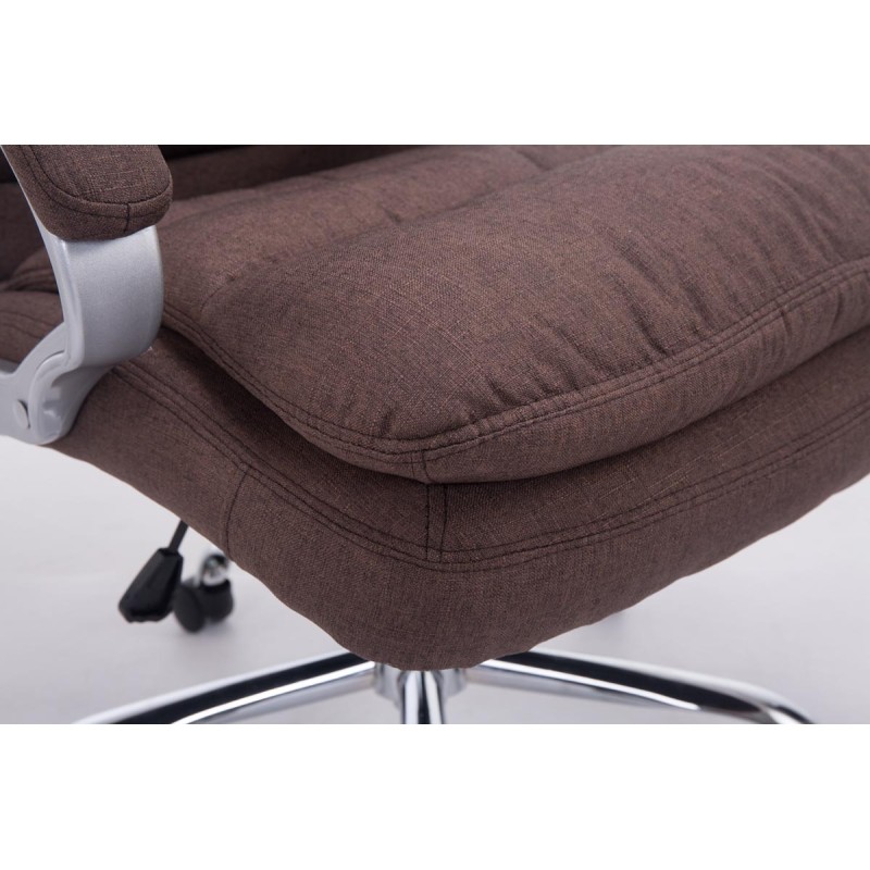 Silla de oficina BIG Vancouver en tela marrón