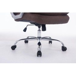 Silla de oficina BIG Vancouver en tela marrón