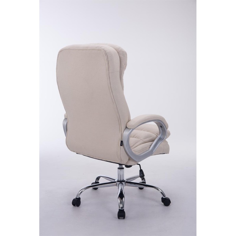 Silla de oficina BIG Vancouver de tela color crema