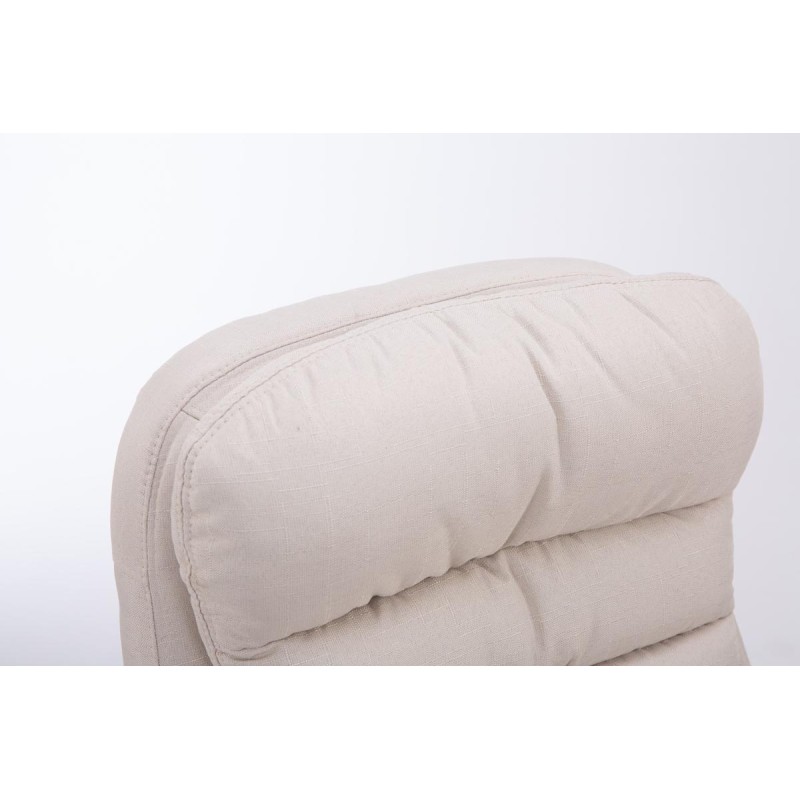 Silla de oficina BIG Vancouver de tela color crema