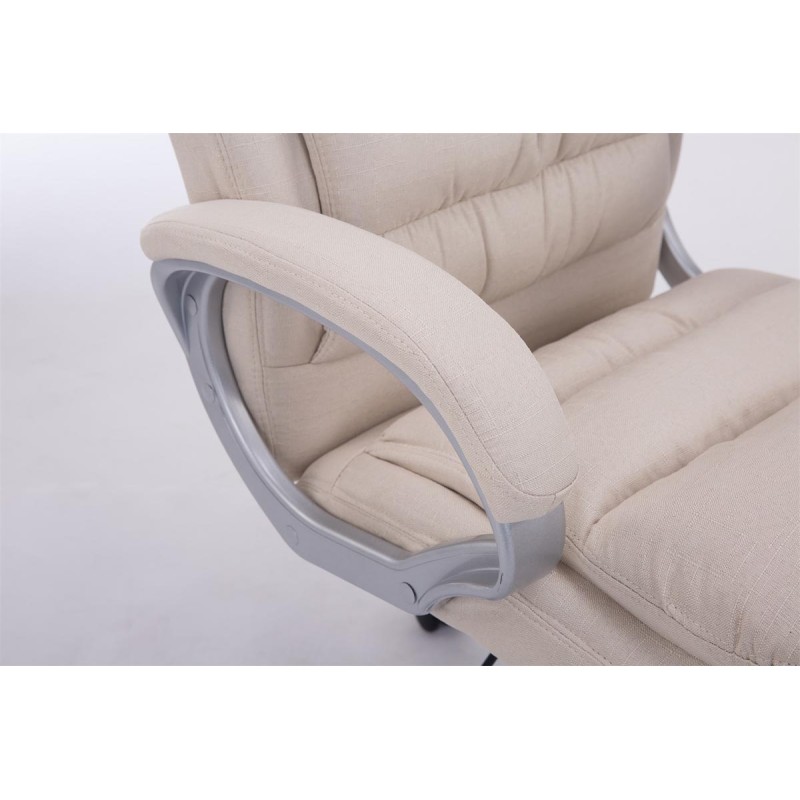 Silla de oficina BIG Vancouver de tela color crema