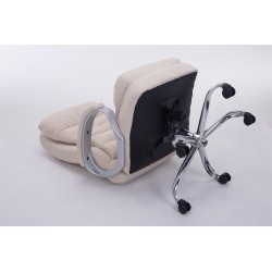 Silla de oficina BIG Vancouver de tela color crema