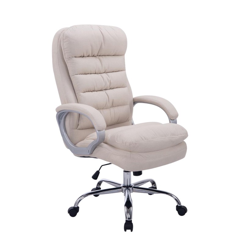 Silla de oficina BIG Vancouver de tela color crema