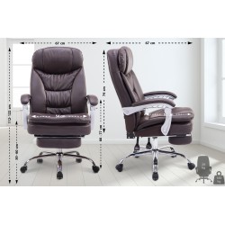 Silla de oficina Troy XL marrón