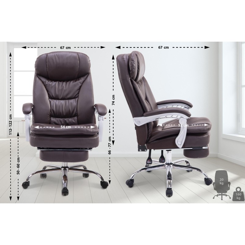 Silla de oficina Troy XL marrón