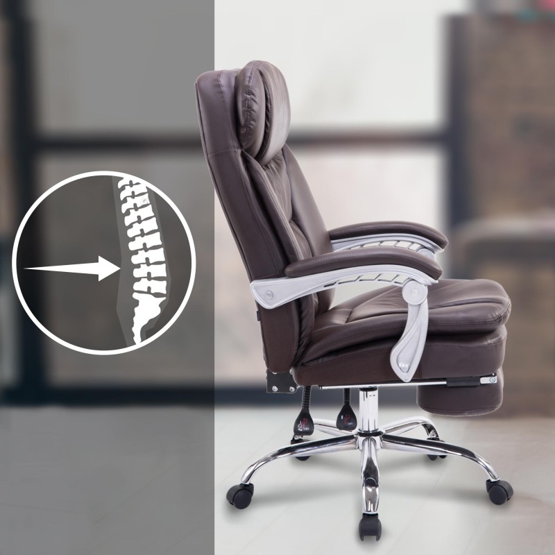 Silla de oficina Troy XL marrón