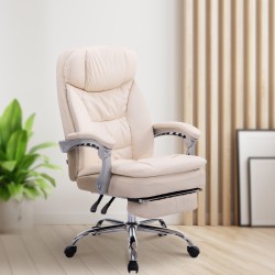 Silla de oficina Troy XL color crema