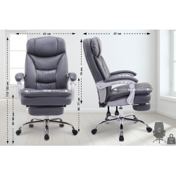 Silla de oficina Troy XL en gris