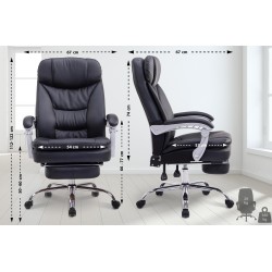 Silla de oficina Troy XL negra