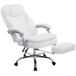 Silla de oficina blanca Troy XL