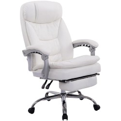 Silla de oficina blanca Troy XL