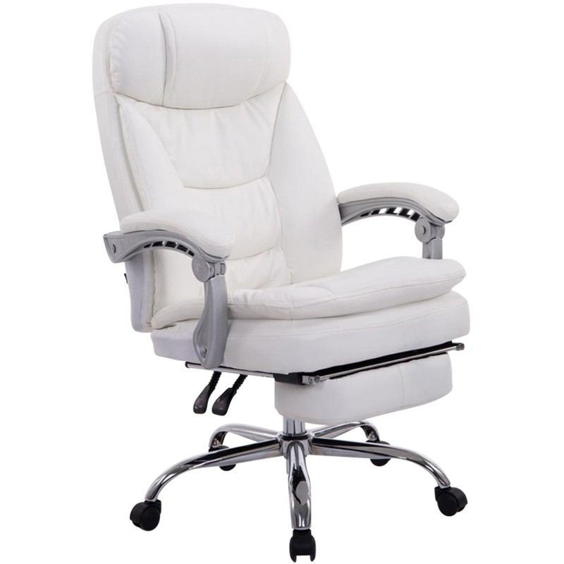 Silla de oficina blanca Troy XL