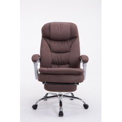 Silla de oficina Troy XL en tela marrón