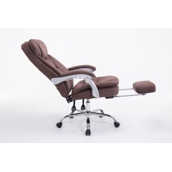 Silla de oficina Troy XL en tela marrón