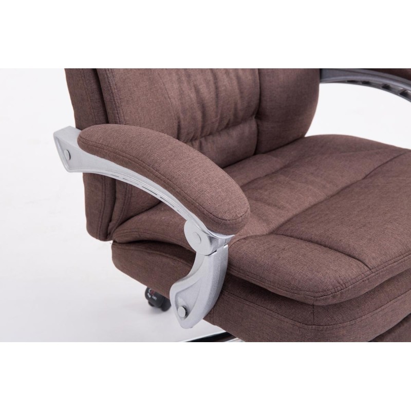 Silla de oficina Troy XL en tela marrón