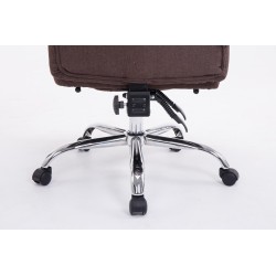 Silla de oficina Troy XL en tela marrón