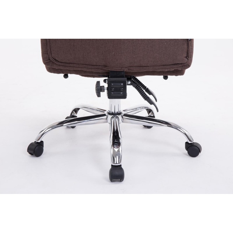 Silla de oficina Troy XL en tela marrón