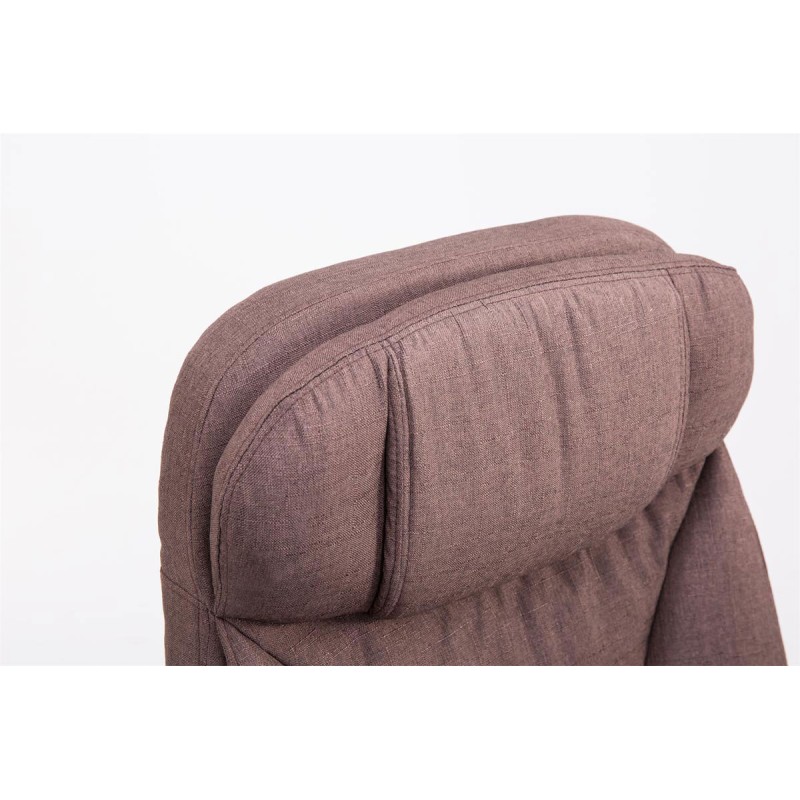 Silla de oficina Troy XL en tela marrón