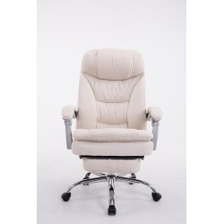 Silla de oficina Troy XL en tela color crema