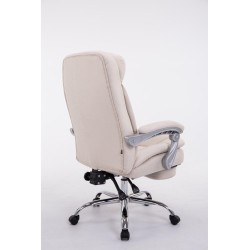 Silla de oficina Troy XL en tela color crema