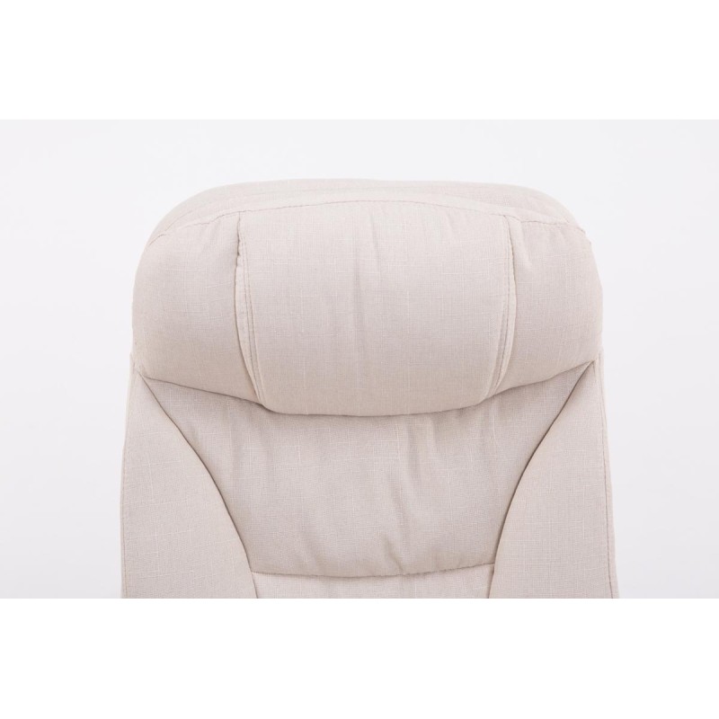Silla de oficina Troy XL en tela color crema