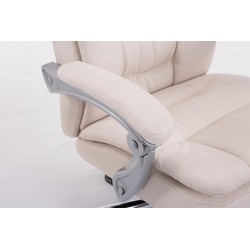 Silla de oficina Troy XL en tela color crema
