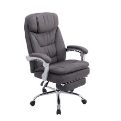 Silla de oficina Troy XL en tela gris oscuro