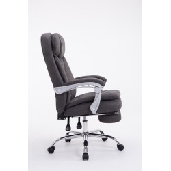 Silla de oficina Troy XL en tela gris oscuro
