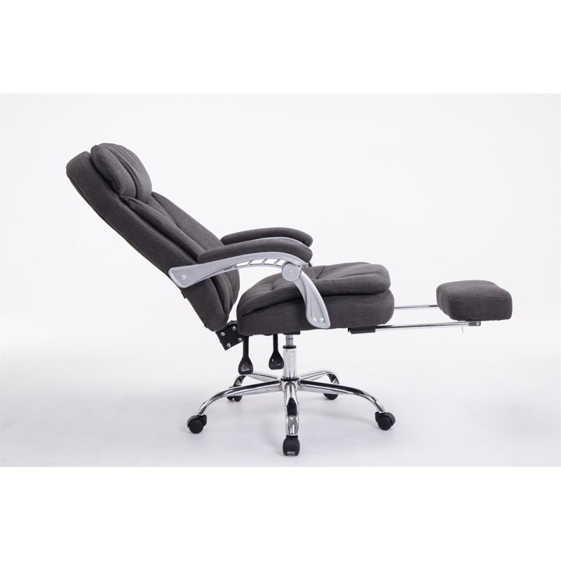 Silla de oficina Troy XL en tela gris oscuro