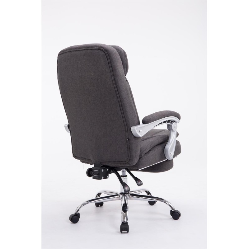 Silla de oficina Troy XL en tela gris oscuro