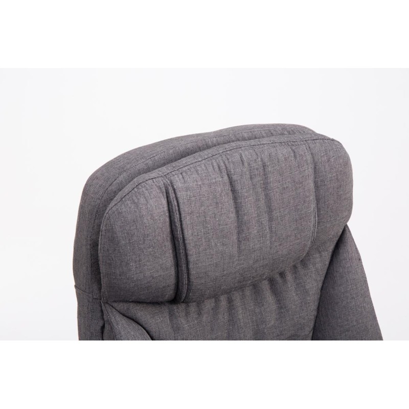 Silla de oficina Troy XL en tela gris oscuro