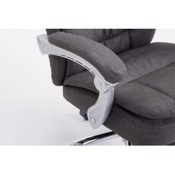 Silla de oficina Troy XL en tela gris oscuro
