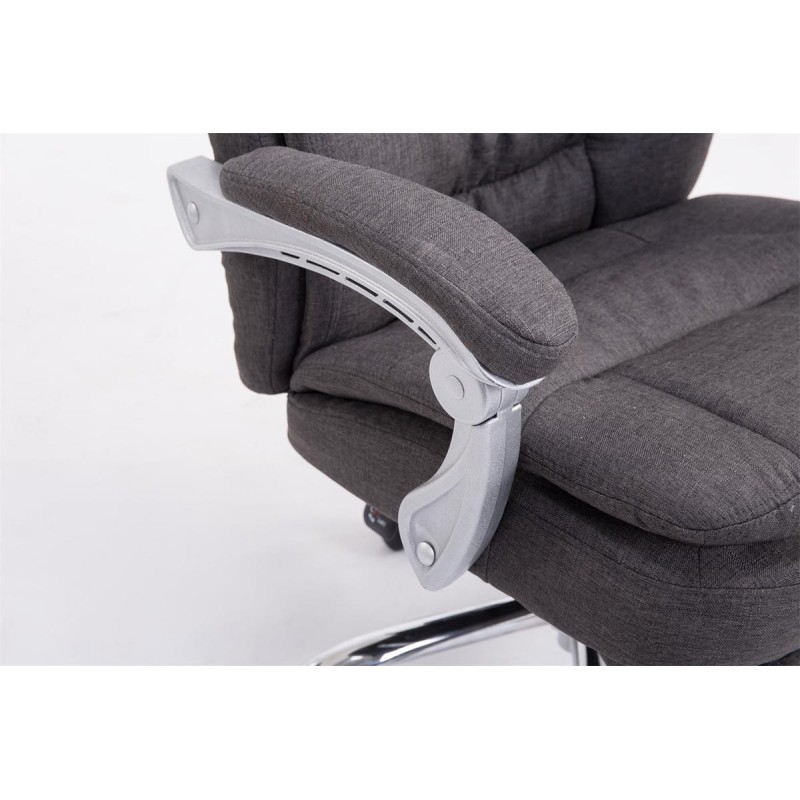Silla de oficina Troy XL en tela gris oscuro