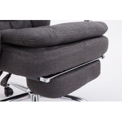 Silla de oficina Troy XL en tela gris oscuro