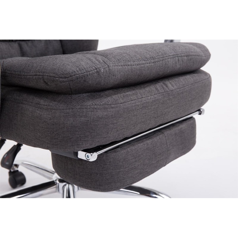Silla de oficina Troy XL en tela gris oscuro